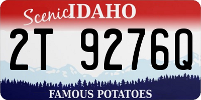 ID license plate 2T9276Q