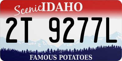 ID license plate 2T9277L