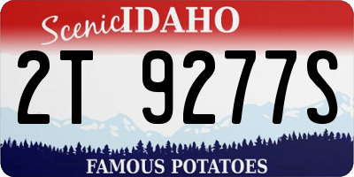 ID license plate 2T9277S