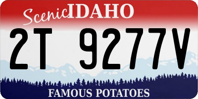 ID license plate 2T9277V