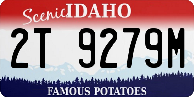 ID license plate 2T9279M