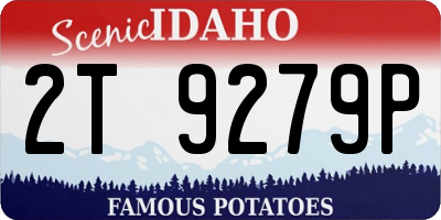 ID license plate 2T9279P