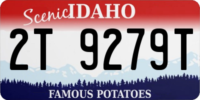 ID license plate 2T9279T