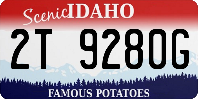 ID license plate 2T9280G