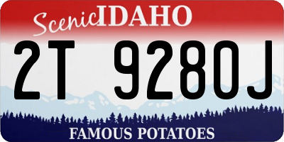 ID license plate 2T9280J