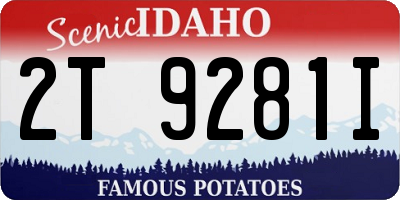 ID license plate 2T9281I