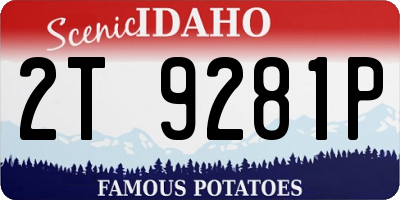ID license plate 2T9281P