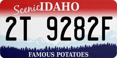 ID license plate 2T9282F