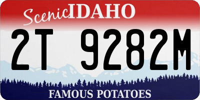 ID license plate 2T9282M