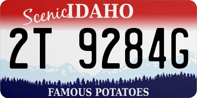 ID license plate 2T9284G