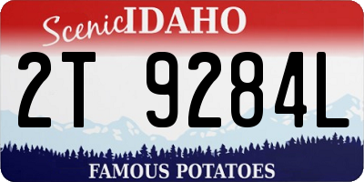 ID license plate 2T9284L