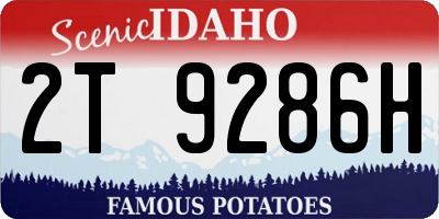 ID license plate 2T9286H