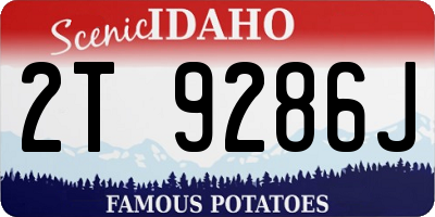 ID license plate 2T9286J