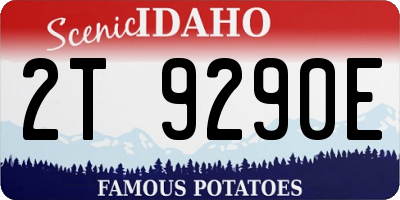 ID license plate 2T9290E