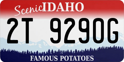 ID license plate 2T9290G