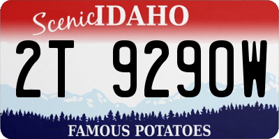 ID license plate 2T9290W