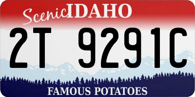 ID license plate 2T9291C