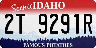 ID license plate 2T9291R