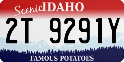 ID license plate 2T9291Y