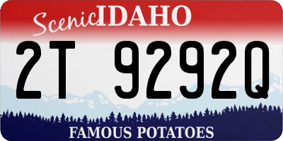 ID license plate 2T9292Q