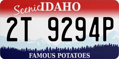 ID license plate 2T9294P