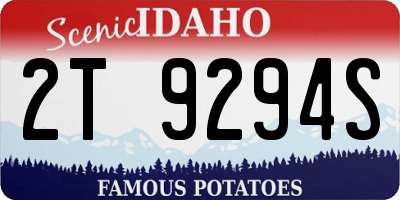 ID license plate 2T9294S