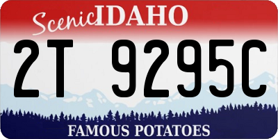 ID license plate 2T9295C