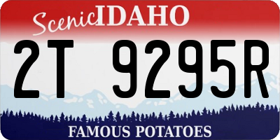 ID license plate 2T9295R