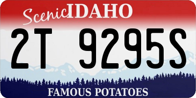 ID license plate 2T9295S