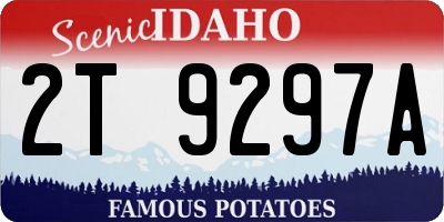 ID license plate 2T9297A