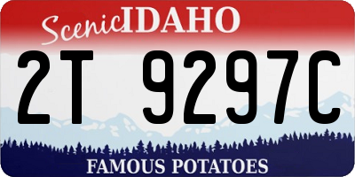 ID license plate 2T9297C