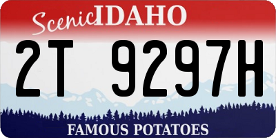 ID license plate 2T9297H