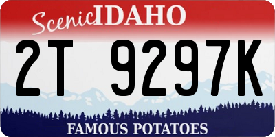 ID license plate 2T9297K