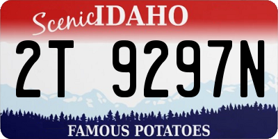 ID license plate 2T9297N