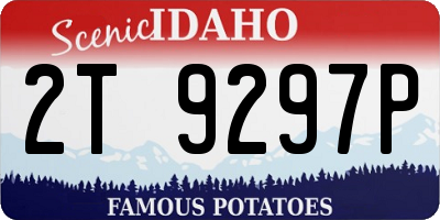 ID license plate 2T9297P