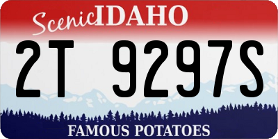 ID license plate 2T9297S