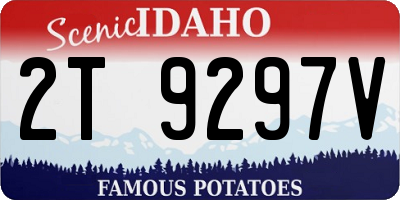 ID license plate 2T9297V