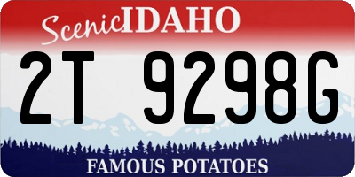 ID license plate 2T9298G