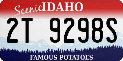 ID license plate 2T9298S
