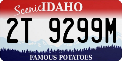 ID license plate 2T9299M