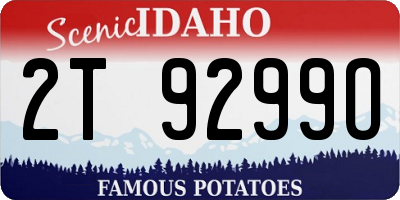 ID license plate 2T9299O