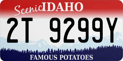 ID license plate 2T9299Y