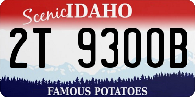 ID license plate 2T9300B
