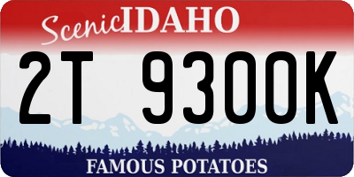 ID license plate 2T9300K