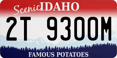 ID license plate 2T9300M