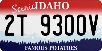 ID license plate 2T9300V
