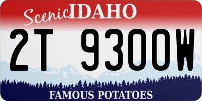 ID license plate 2T9300W