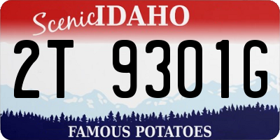 ID license plate 2T9301G
