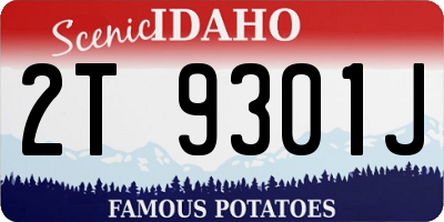 ID license plate 2T9301J