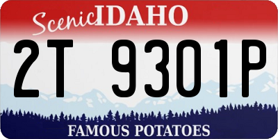 ID license plate 2T9301P